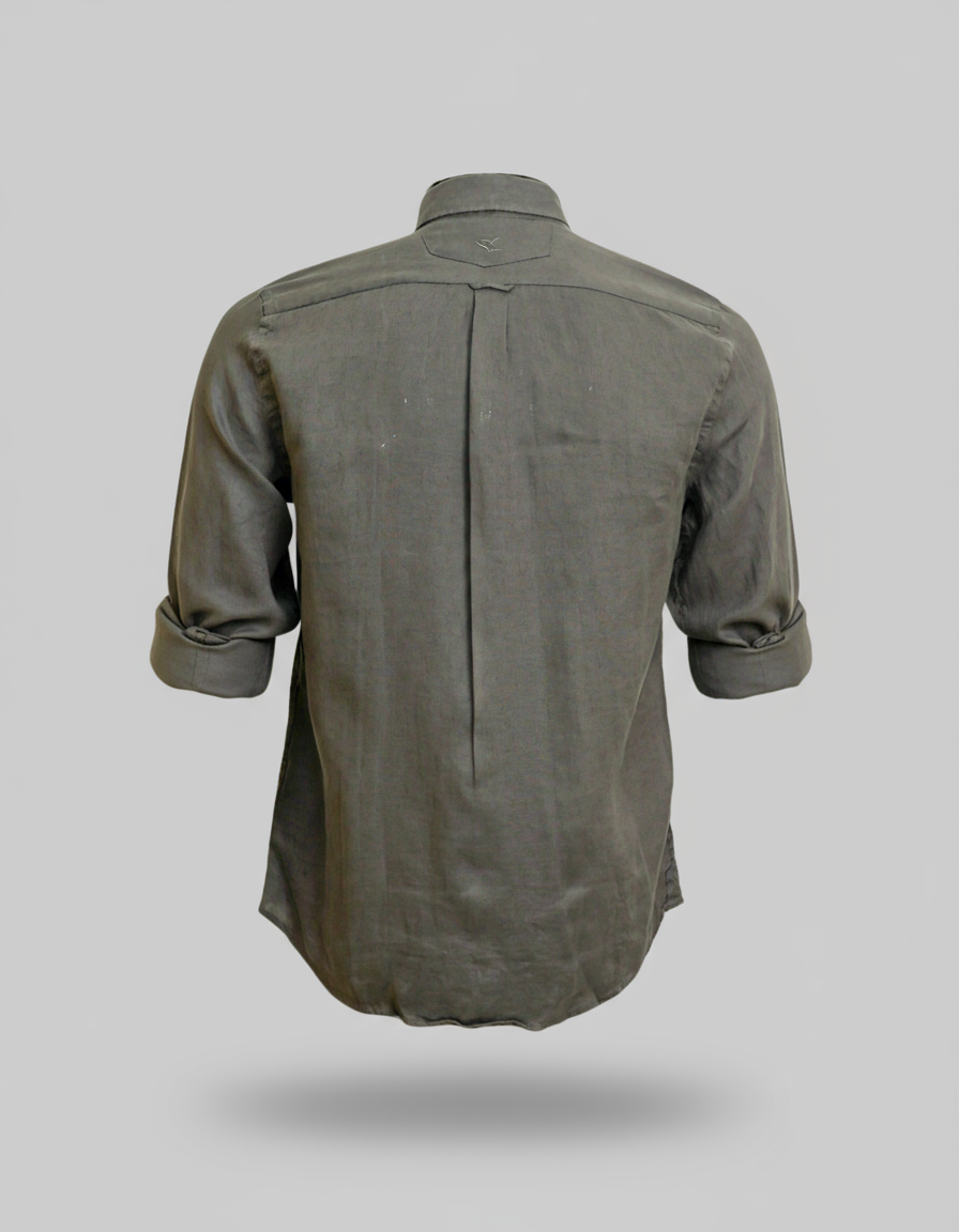 Buffon Linen Long Sleeve Shirt - Anthracit