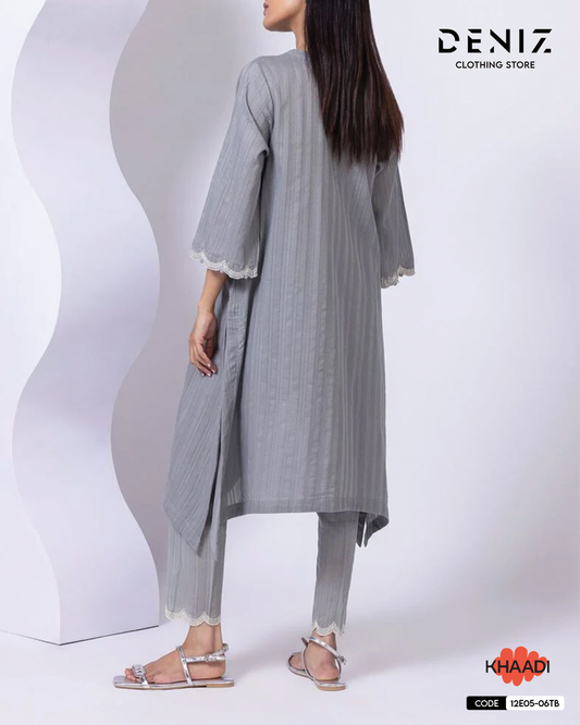 Embroidered Leno Kurta Top