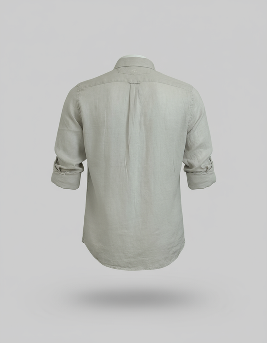 Buffon Linen Long Sleeve Shirt - Grey