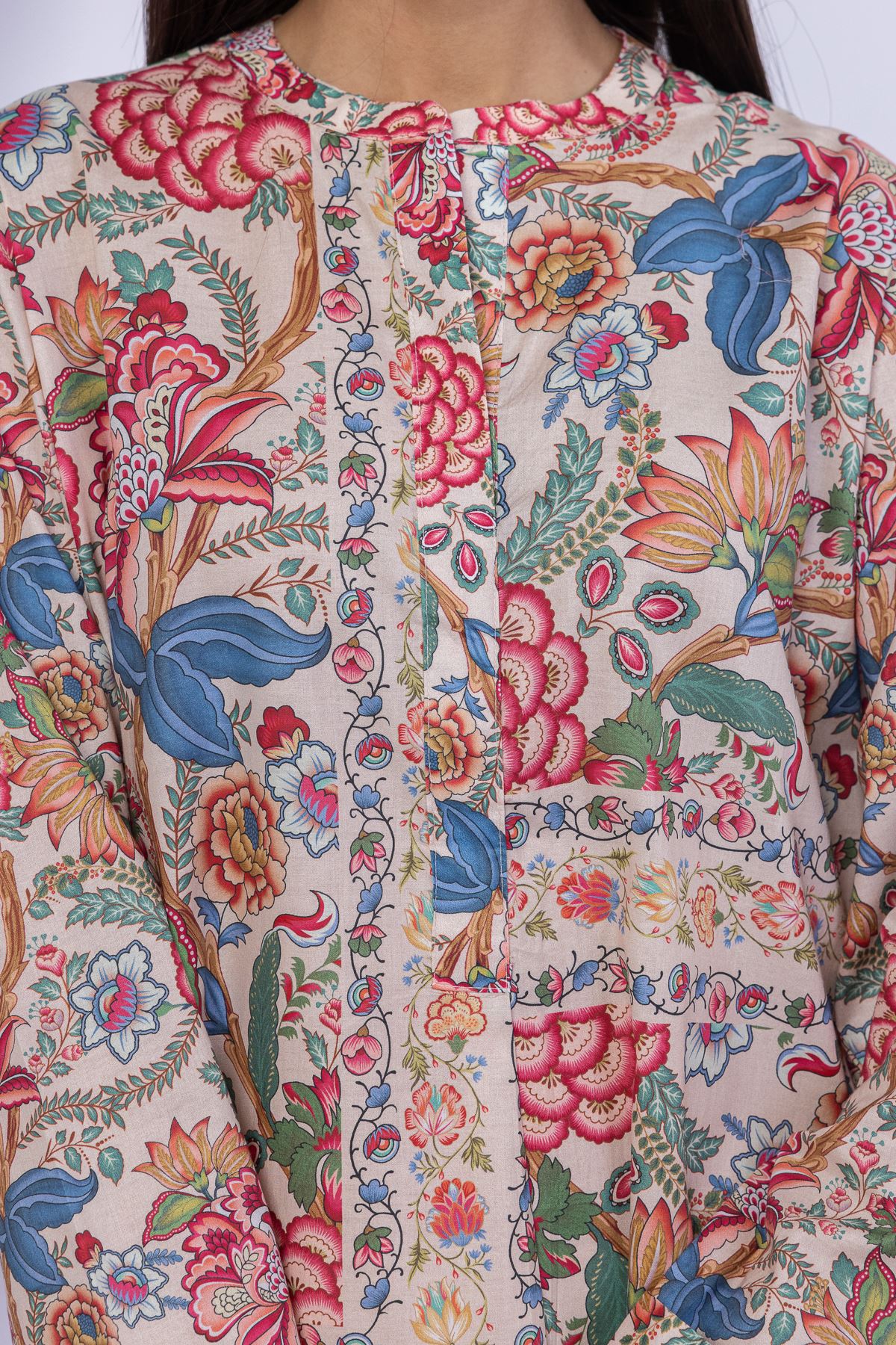 Khaadi Floral Printed Cotton Kurta Top #1301