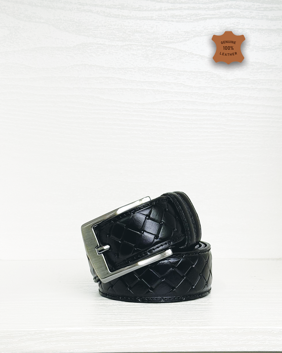 Leather Belt - Black K101-3.5CM
