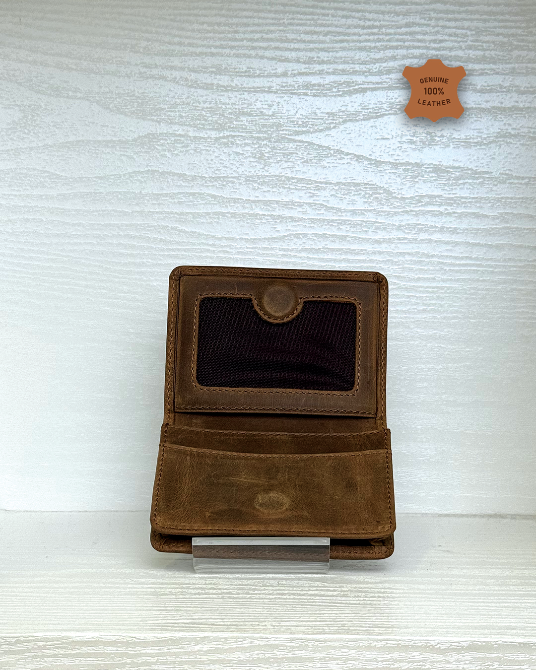 Leather Card Holder Brown - 131