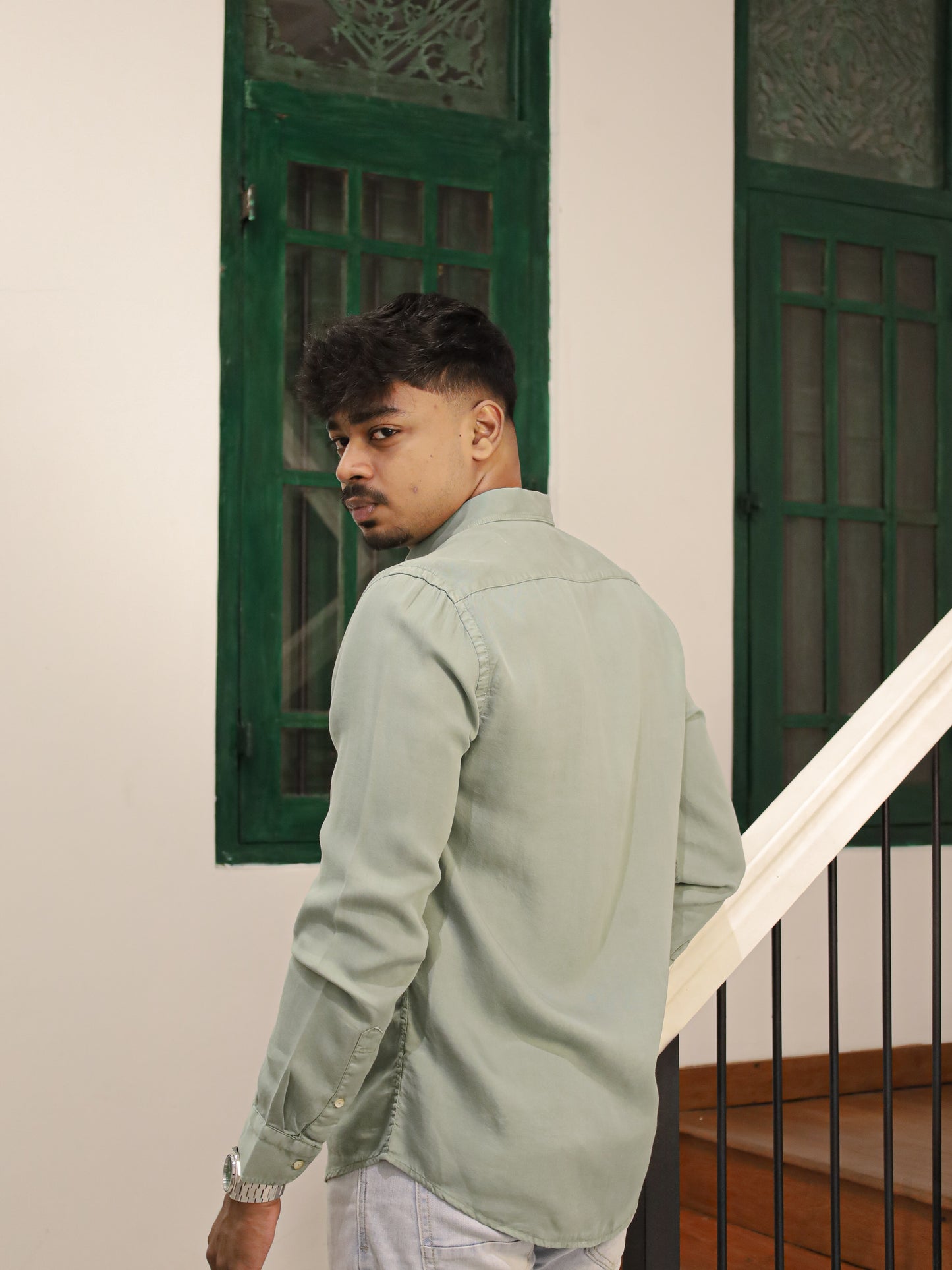 Twill Shirt - Sage Green