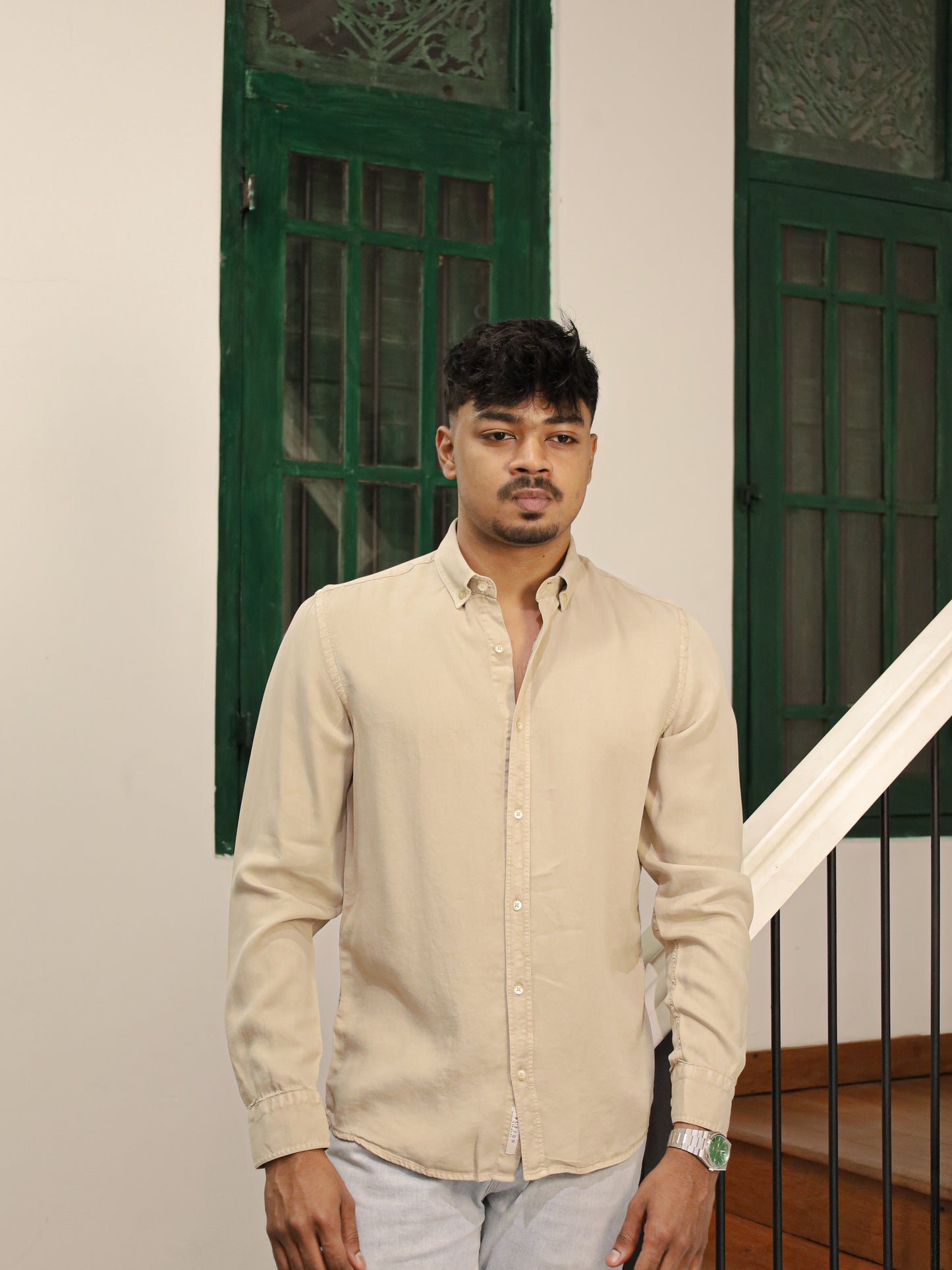 Twill Shirt - Beige