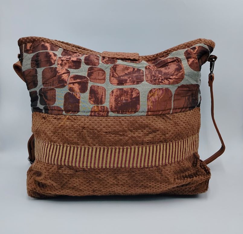 Unique Bag Beautiful Brown Print Fancy Adjustable Belt