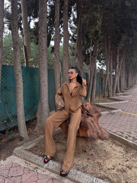 Women’s Summer Co-ord Set - Mocha