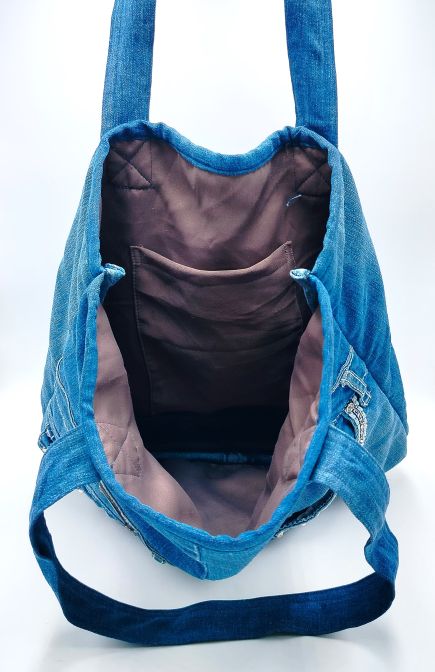 Denim Bag with Nice Embraided Pockets