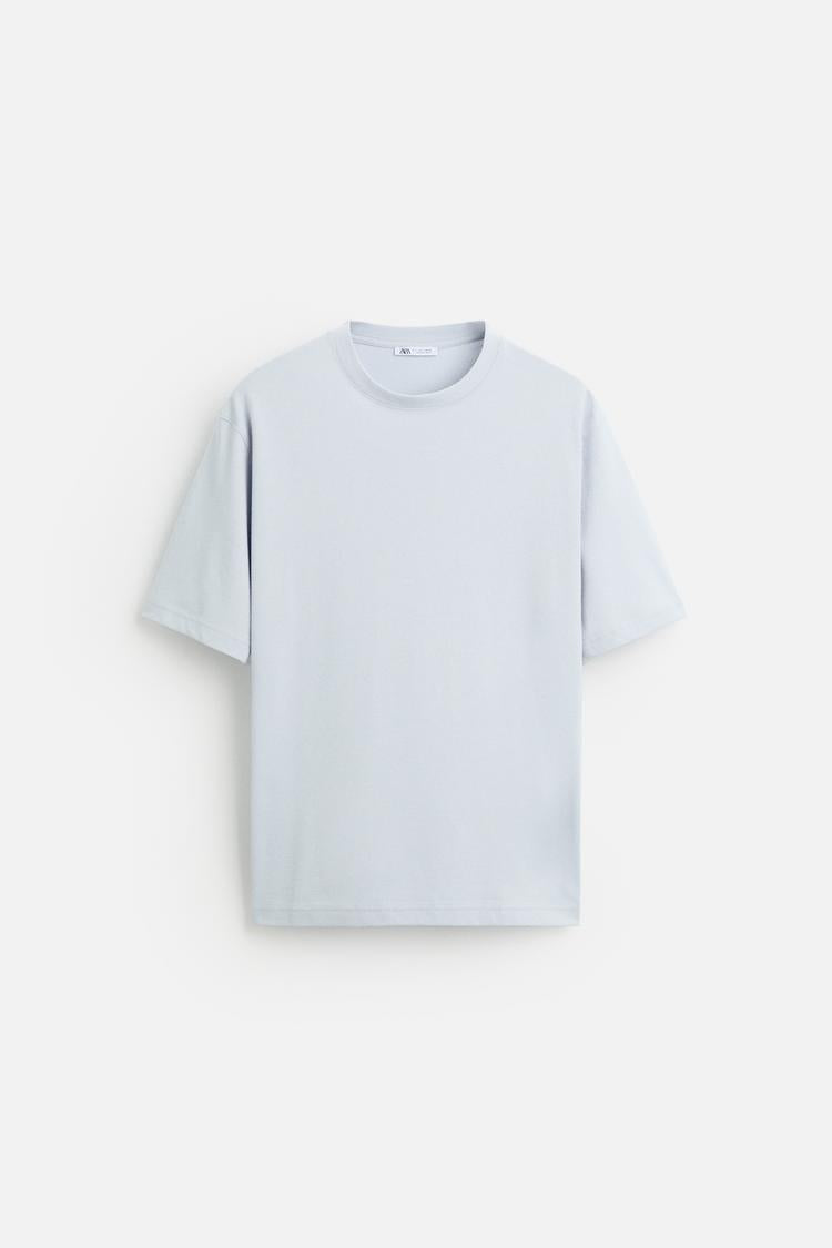 Textured Fabric T-Shirt In Rustic Style
