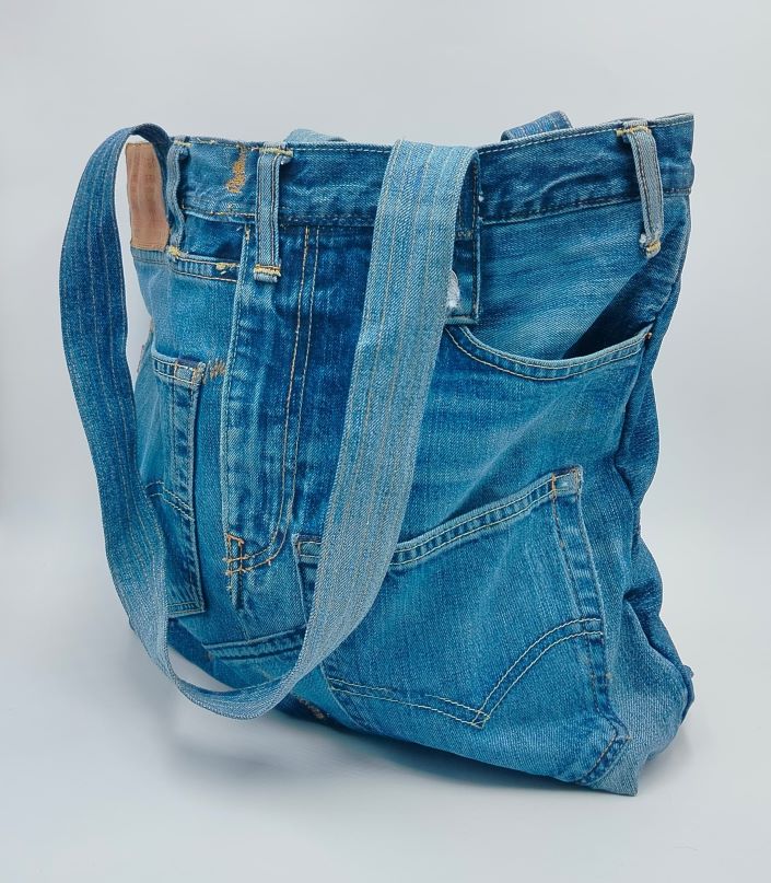 Reversible Denim Tote Bag
