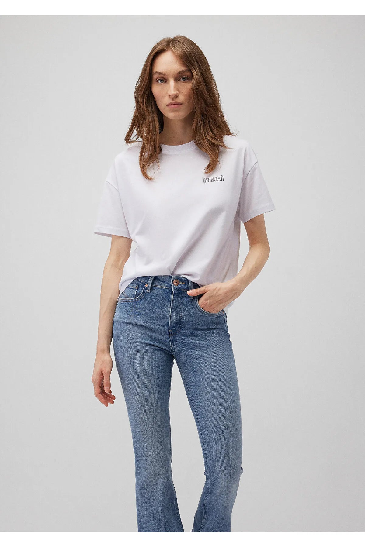 Cotton Logo Printed White T-Shirt for Daily Use