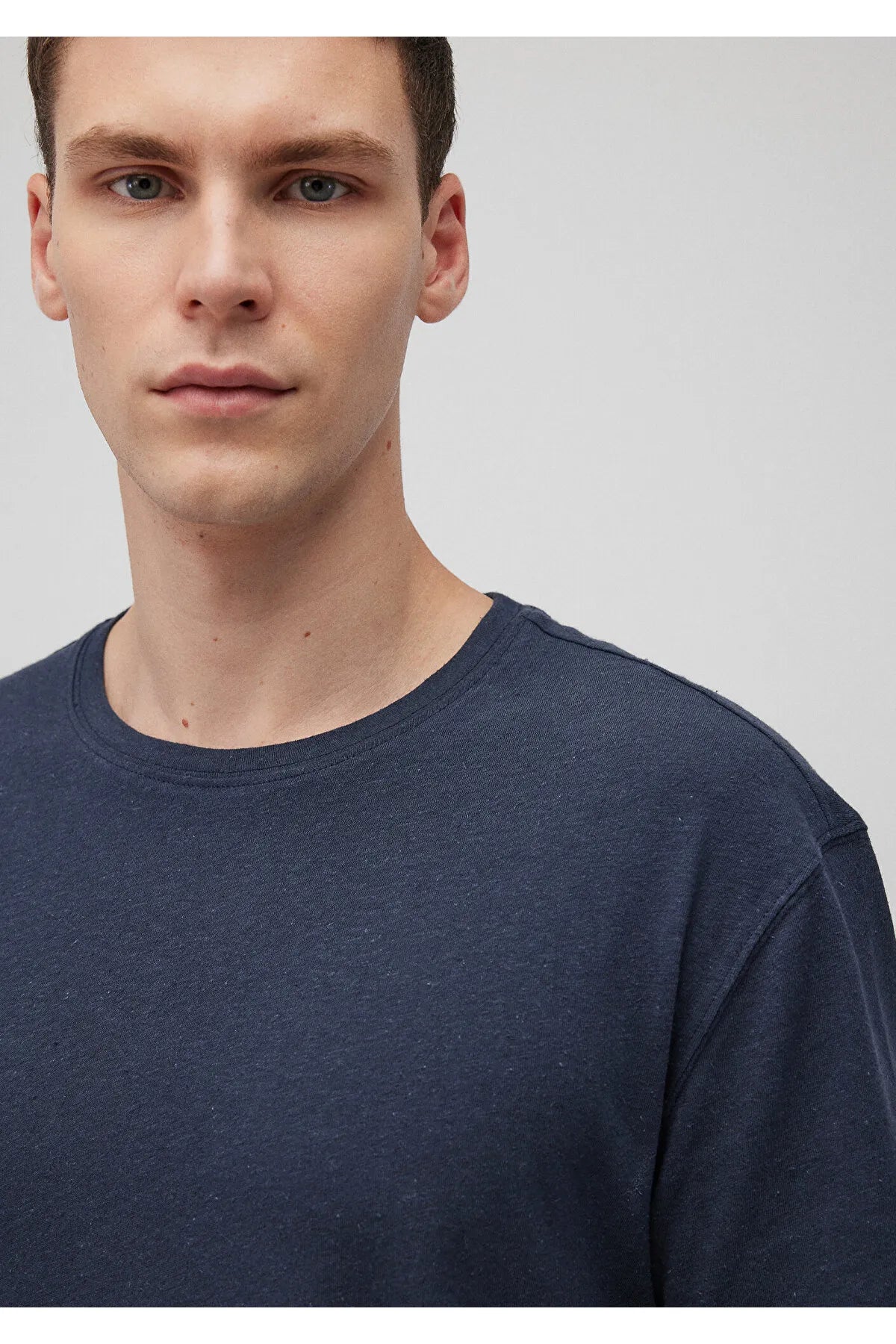 Navy Blue Loose Fit Cotton T-Shirt