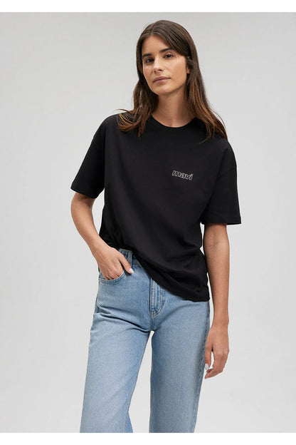 Cotton Logo Printed White T-Shirt for Daily Use