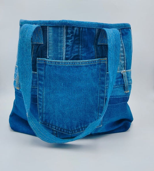Reversible Denim Tote Bag