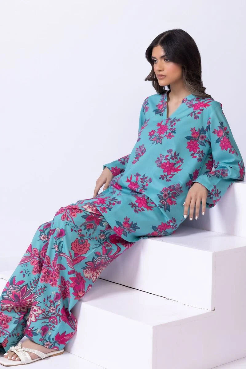 Cotton Viscose Kurta with Floral Print