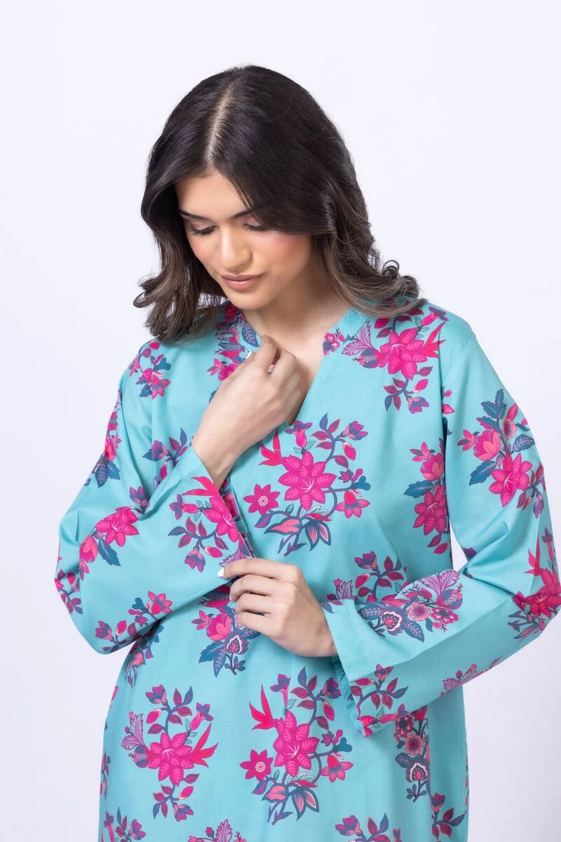 Cotton Viscose Kurta with Floral Print