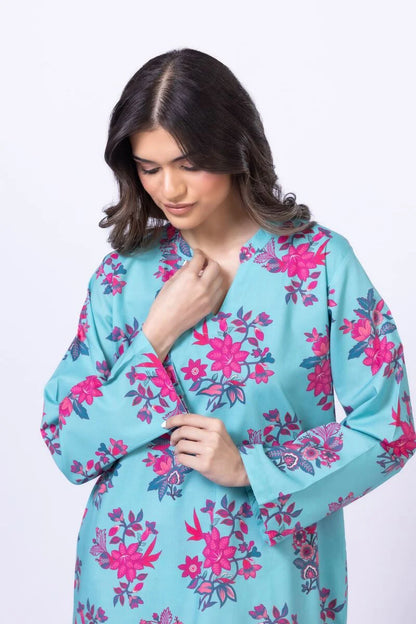 Cotton Viscose Kurta with Floral Print