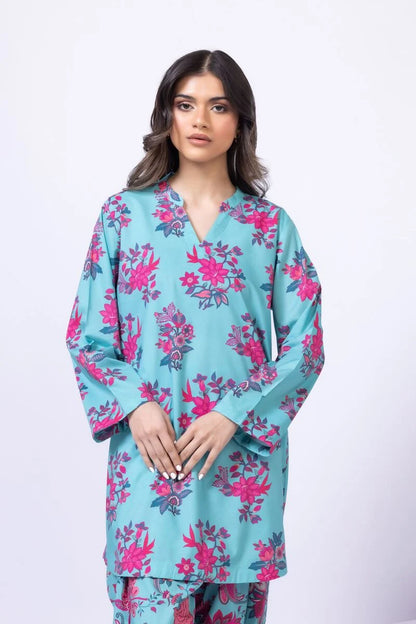 Cotton Viscose Kurta with Floral Print