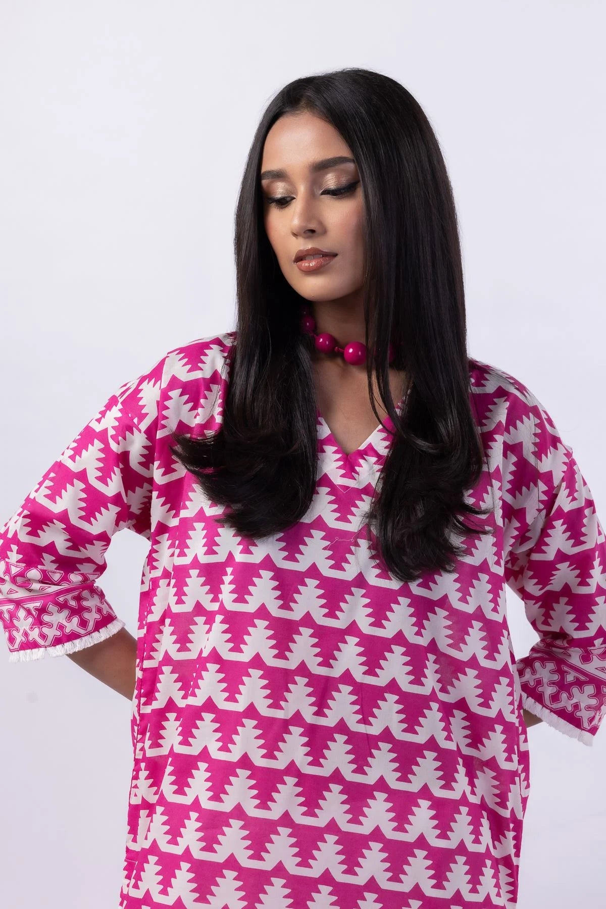 Khaadi Printed Kurta Top 1300 in 100% Cotton