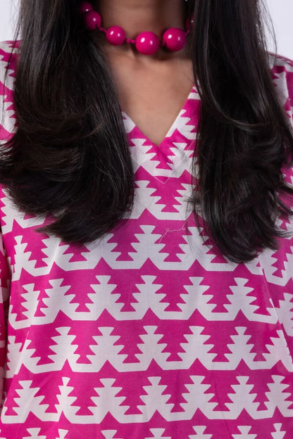 Khaadi Printed Kurta Top 1300 in 100% Cotton