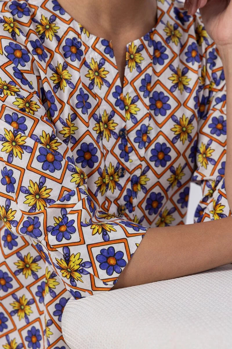 Khaadi Relaxed Fit Floral Printed Kurta Top