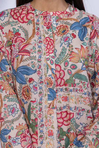 Khaadi Floral Printed Cotton Kurta Top #1301
