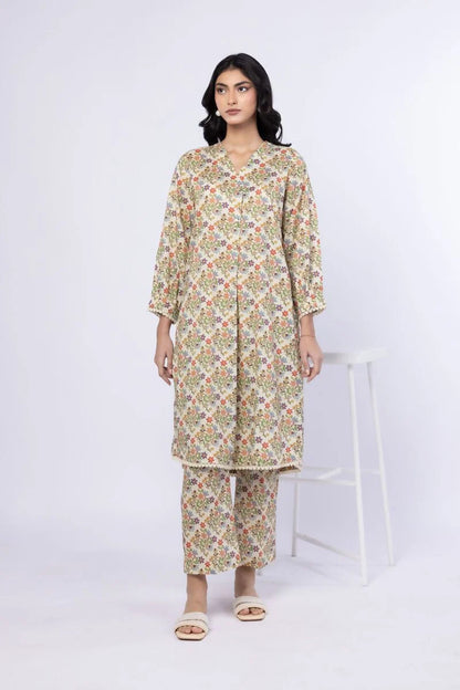 Khaadi Floral Printed Kurta Top #1293 in Cotton