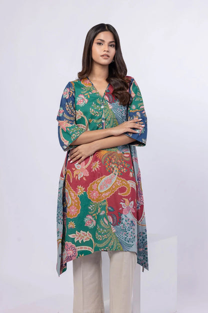 Khaadi Floral Printed Cotton Kurta Top #1289