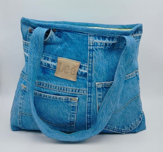 Denim Bag Light Wash Version with Reversible Option