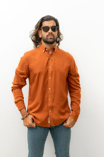Twill Shirt - Cosmic Orange