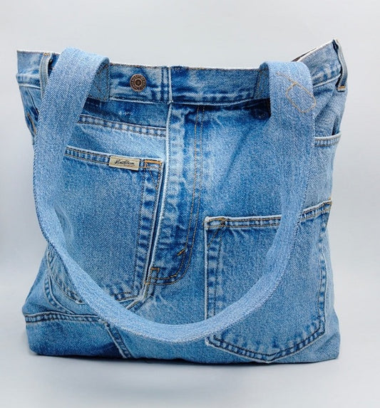 Reversible Denim Tote Bag Signature Series
