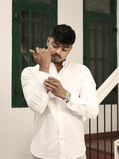 Classic Oxford Cotton Shirt - White