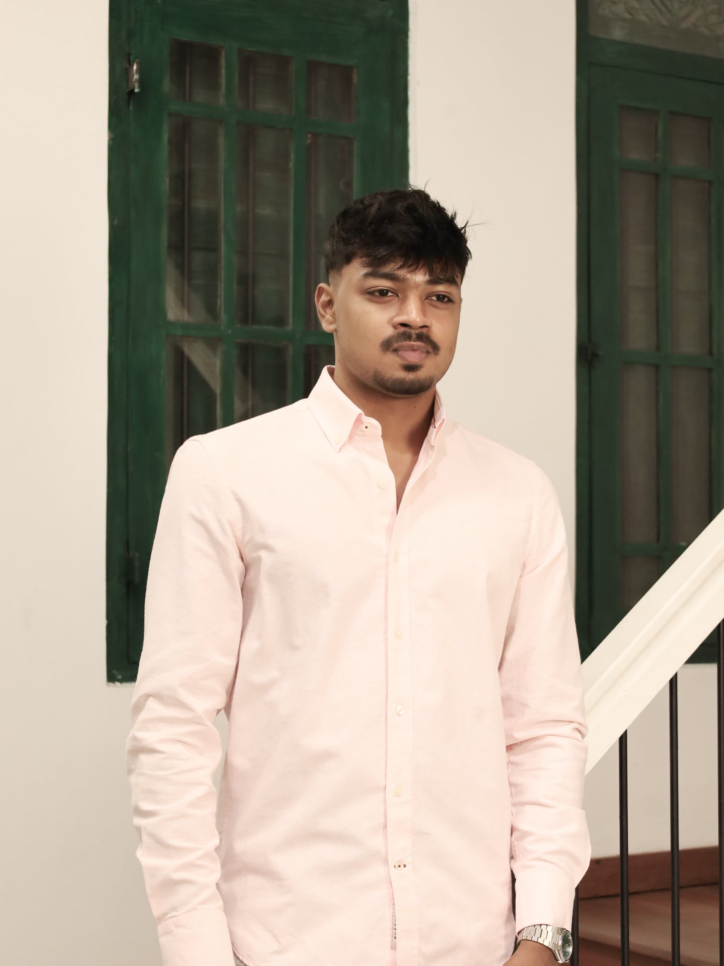 Classic Oxford Cotton Shirt - Pink