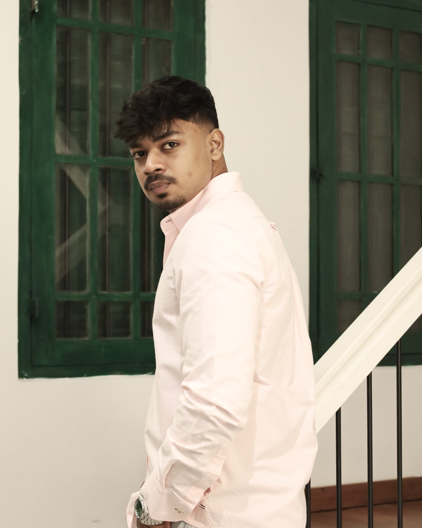 Classic Oxford Cotton Shirt - Pink