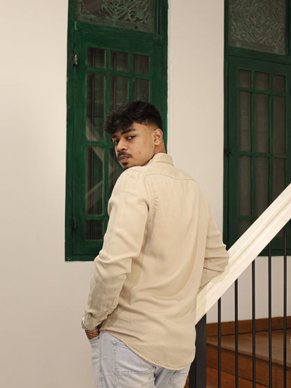 Twill Shirt  - Beige