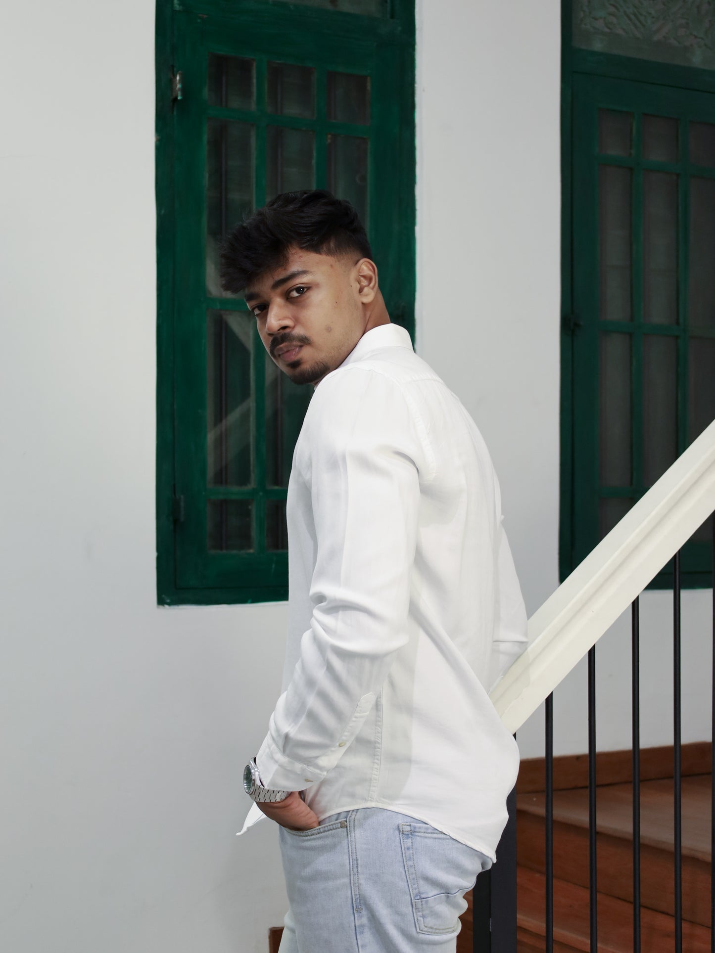 Twill Shirt - White