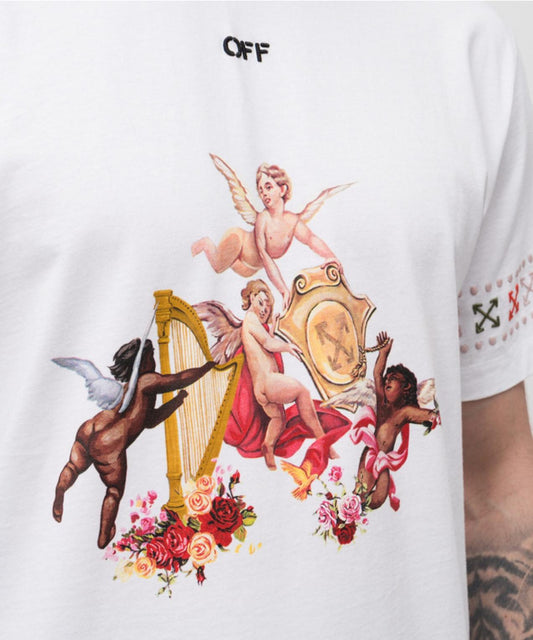 OFF-WHITE Putti T-shirt with textured Arrow emblem embroidery