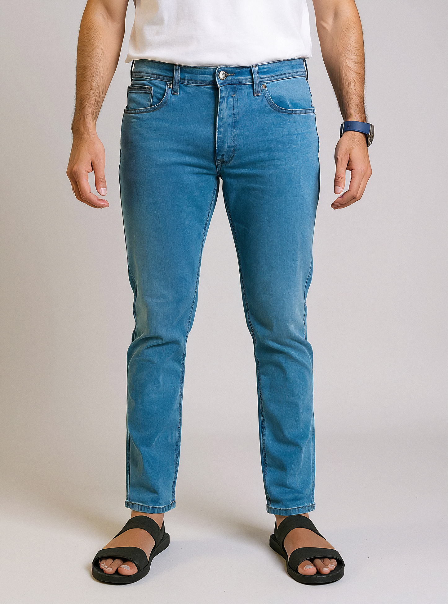 ZR Men’s Slim Fit Mid Blue Jeans