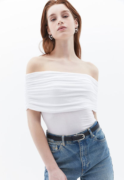 Pre-Order - Off-Shoulder Crop Top