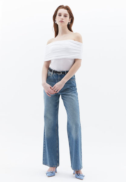 Pre-Order - Off-Shoulder Crop Top