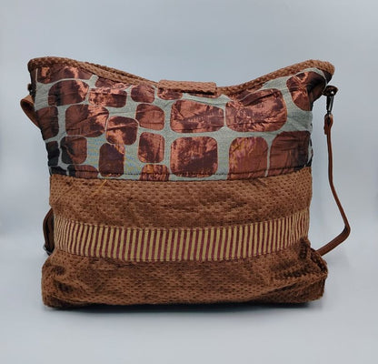 Unique Bag Beautiful Brown Print Fancy Adjustable Belt