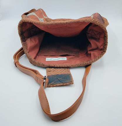 Unique Bag Beautiful Brown Print Fancy Adjustable Belt