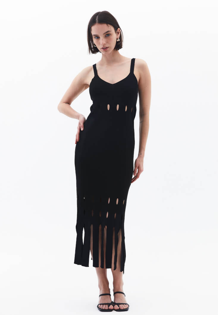 Pre-Order - Knit Dress with Cut-Out Detail
