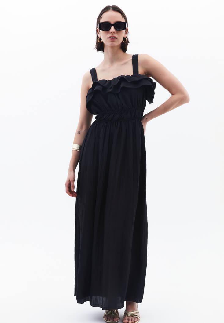 Pre-Order - Long Dress with Ruffle Details
