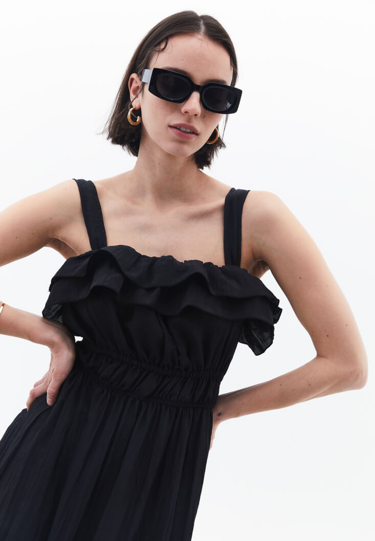 Pre-Order - Long Dress with Ruffle Details