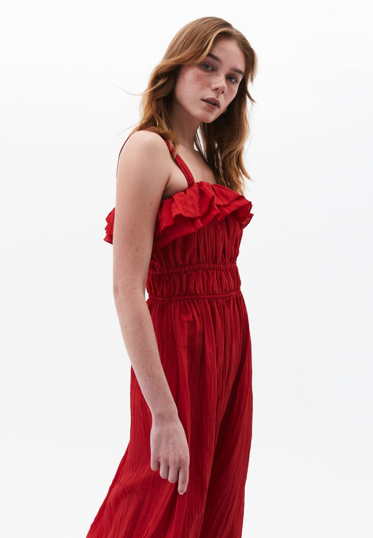 Pre-Order - Long Dress with Ruffle Details