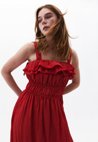 Pre-Order - Long Dress with Ruffle Details