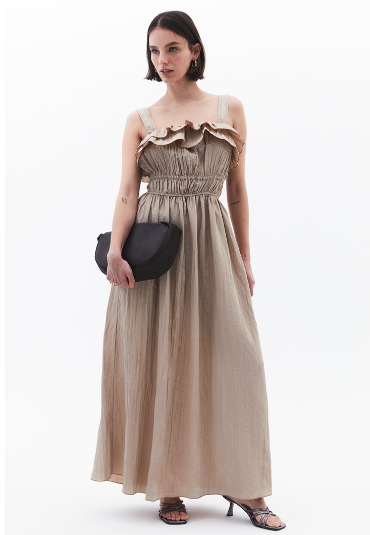 Pre-Order - Long Dress with Ruffle Details