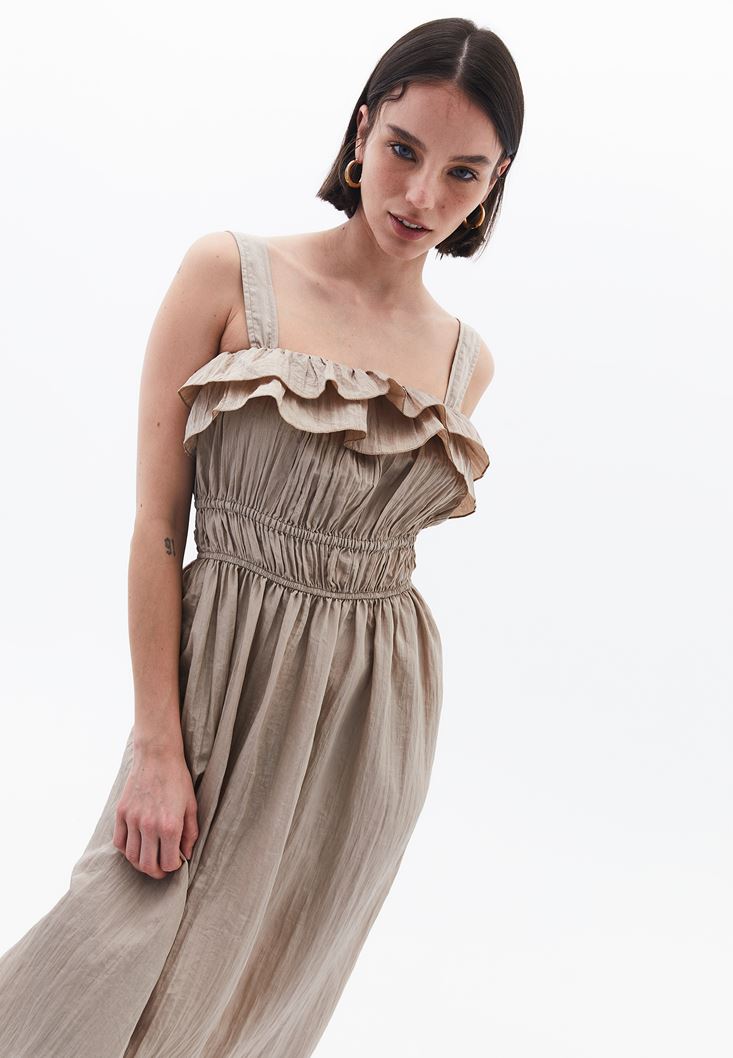 Pre-Order - Long Dress with Ruffle Details