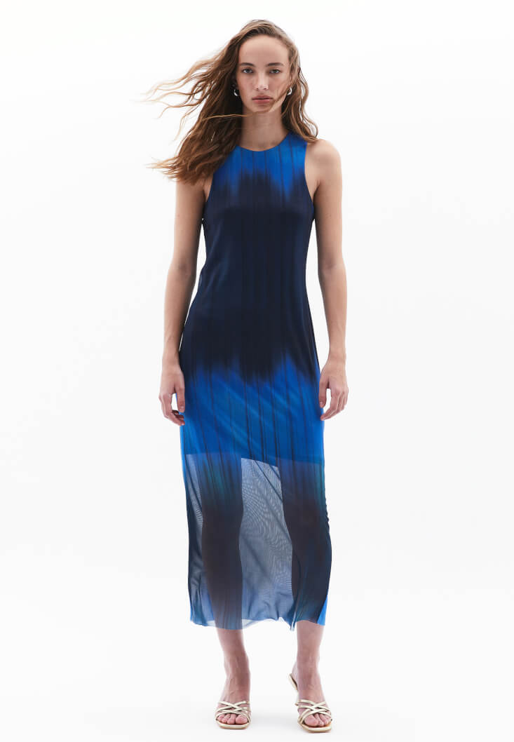 Pre-Order - Sleeveless Round Neck Tulle Dress