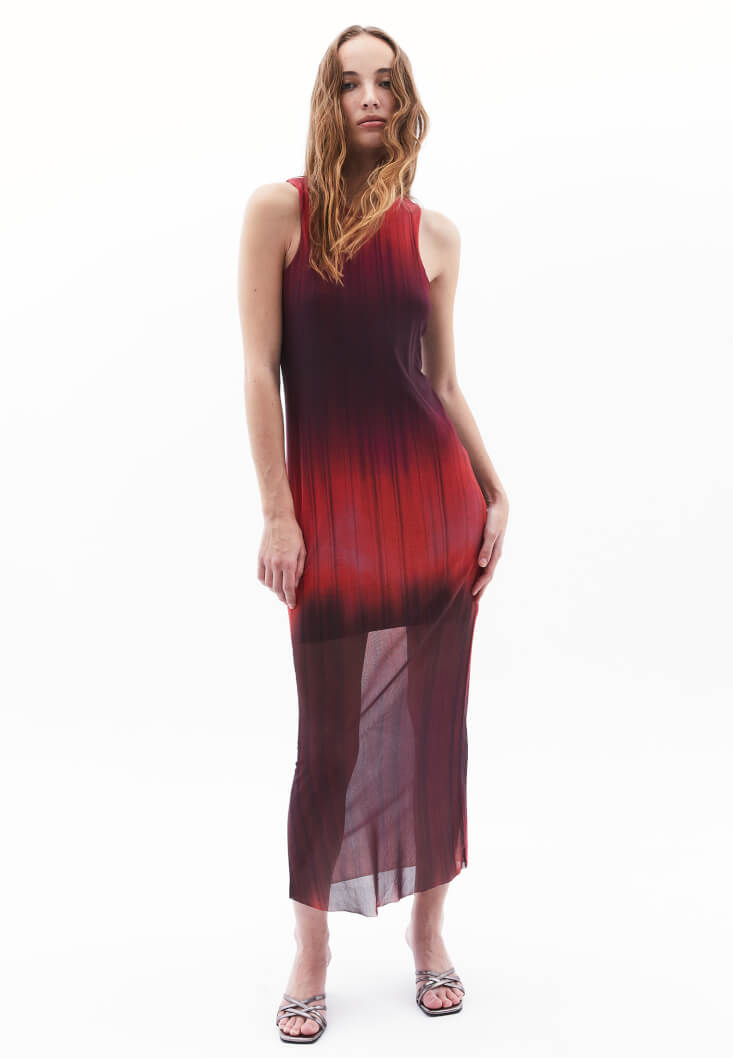 Pre-Order - Sleeveless Round Neck Tulle Dress